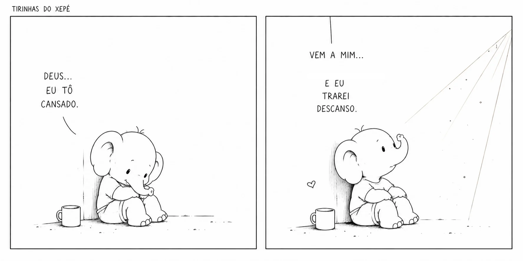 Deus... eu tô cansado. Vem a mim, e eu trarei descanso.