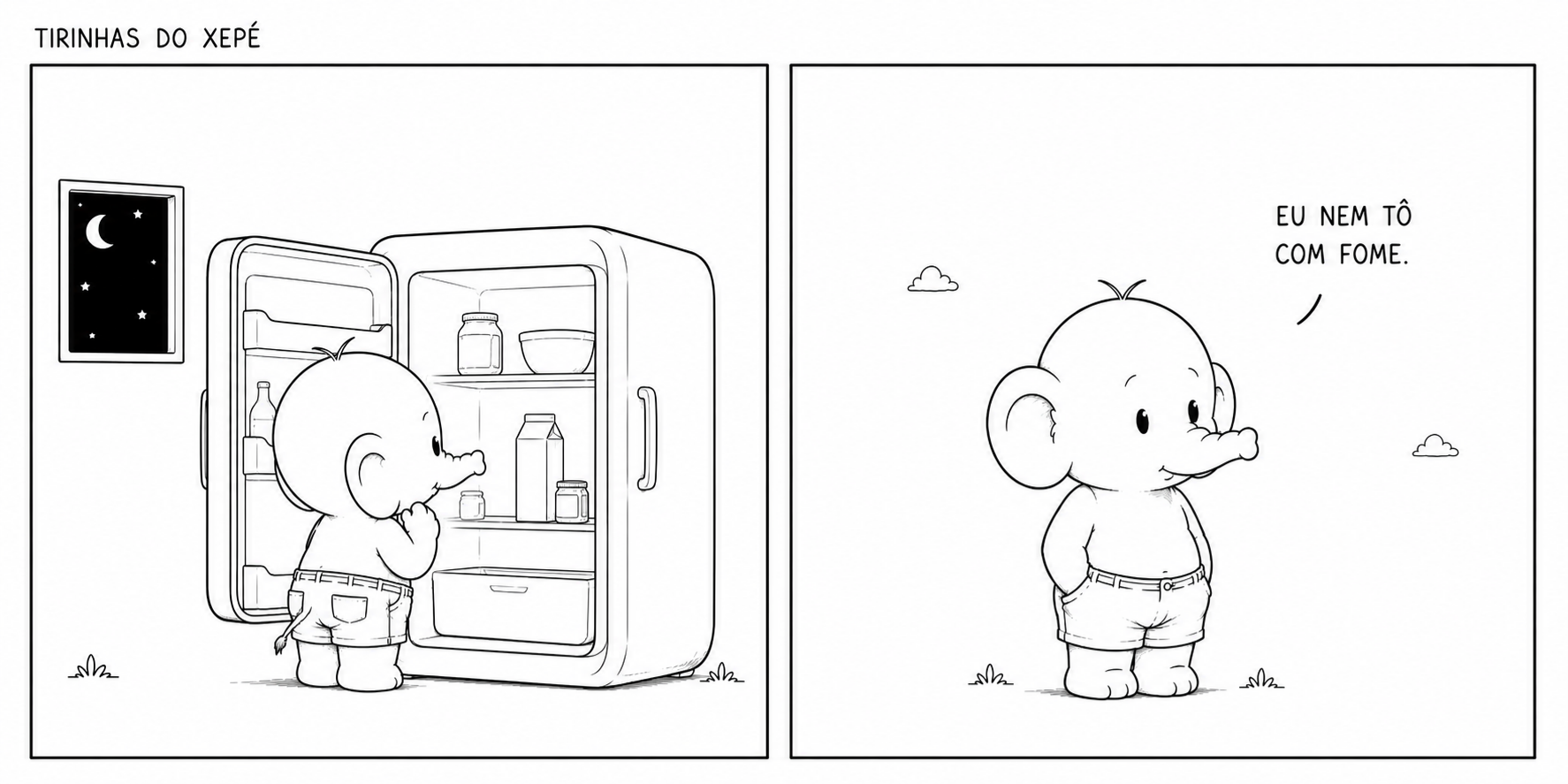 Eu nem tô com fome.